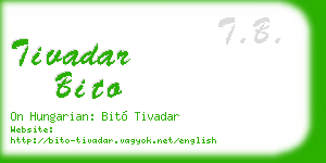 tivadar bito business card