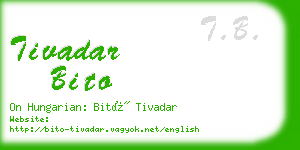 tivadar bito business card